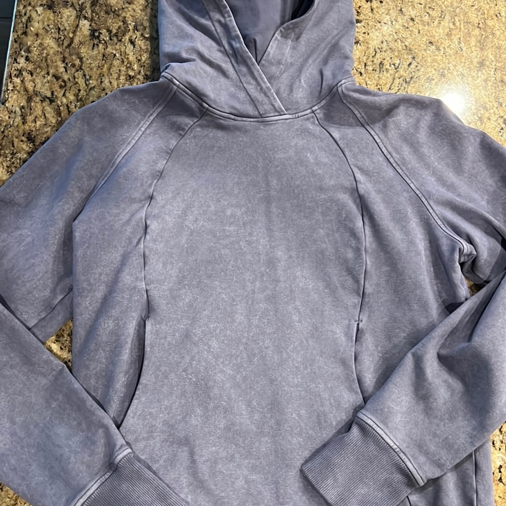 Acid wash scuba hoodie